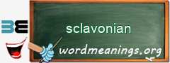 WordMeaning blackboard for sclavonian